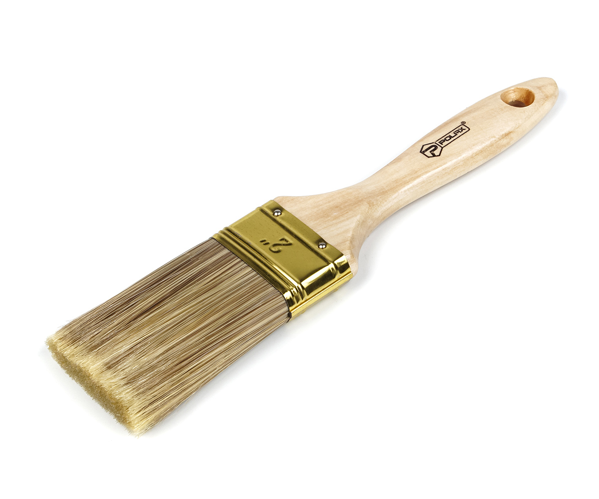 Пензель "Чемпіон" 2"/50мм, дерев'яна ручка, штучний ворс, Polax